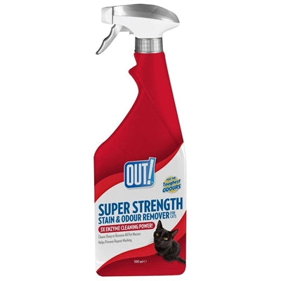 🥇 Out! Nettoyant et Destructeur d'Odeurs d'urine de chat 500ml