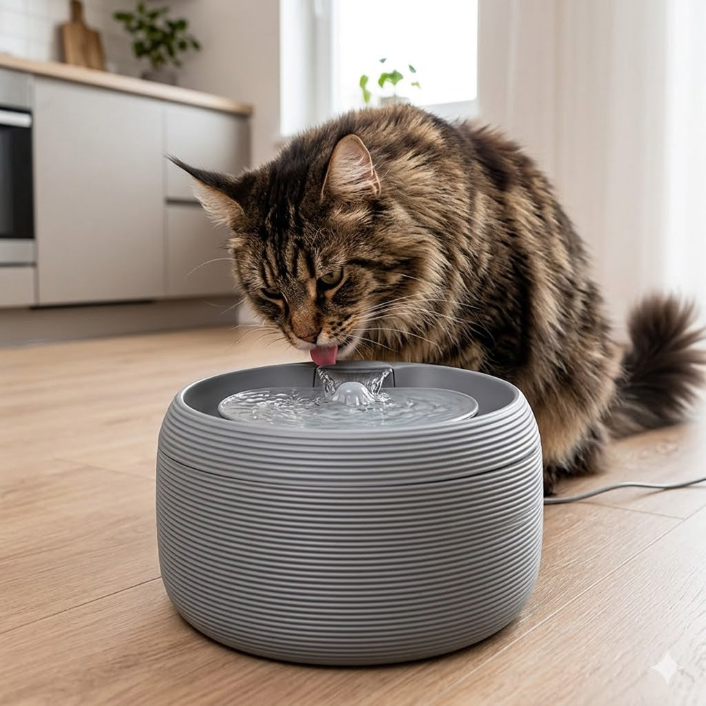 🥇 Martin Sellier - Fontaine à eau pour chat et petit chien – Coloris Noir