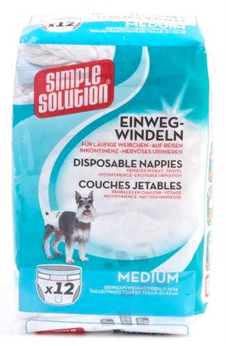 Simple Solution – Couches jetables pour chien - Caractéristiques