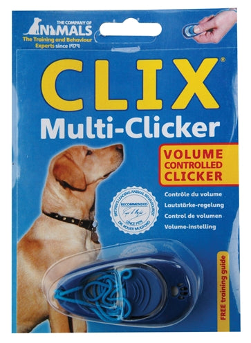 The Company Of Animals – Accessoire pour chien - Clix Multi-Clicker – 3 tonalités – Bleu - Caractéristiques