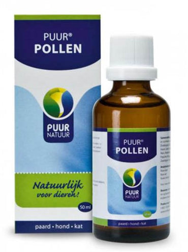 Puur Natuur – Complément alimentaire pour chien, chat, rongeur et oiseau – Pollen - Apaisement des voies respiratoire – 50 ml - Caractéristiques