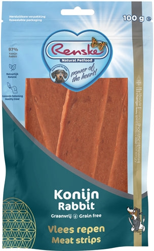 Renske – Friandises pour chien – Lanières de lapin – 100 g - Caractéristiques