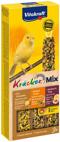 Vitakraft – Friandises pour canari – Bâtonnets craquant miel, fruits et œuf – 3 pièces - Caractéristiques