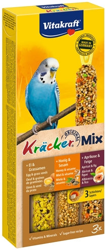 Vitakraft – Friandises pour perruche – Bâtonnets Miel, Fruit et Œuf – 3 pièces - Caractéristiques