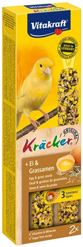 Vitakraft – Friandises pour canari – Bâtonnets à l'œuf – 2 pièces - Caractéristiques