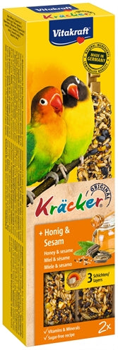 Vitakraft – Friandises pour inséparable – Bâtonnets Miel – 2 pièces - Caractéristiques