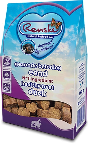 Renske – Friandises pour chien – Cœurs au Canard – 150 g - Caractéristiques