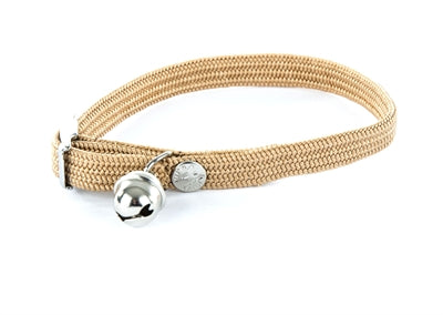 Martin – Collier pour chat – Collier en nylon beige élastique – 30 x 1 cm - Caractéristiques