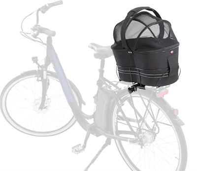 Trixie Fietsmand Achterop Zwart Met Kussen En Kap 29X42X48 Cm