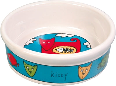 Trixie – Gamelle en céramique pour chat avec motif – 12 cm - Coloris aléatoire - Caractéristiques