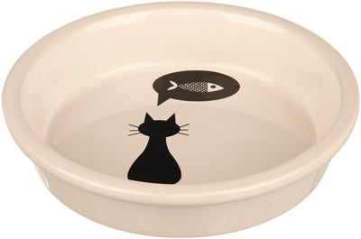 Trixie – Gamelle pour chat – Céramique blanche avec silhouette – 13 cm - Caractéristiques