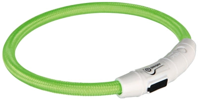 Trixie Lichtgevende Halsband Hond Flash Usb Tpu / Nylon Groen 35X0,7 Cm