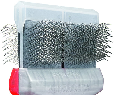 ActiVet – Brosse pour chien – Rouge et Argent – Format Large - Caractéristiques