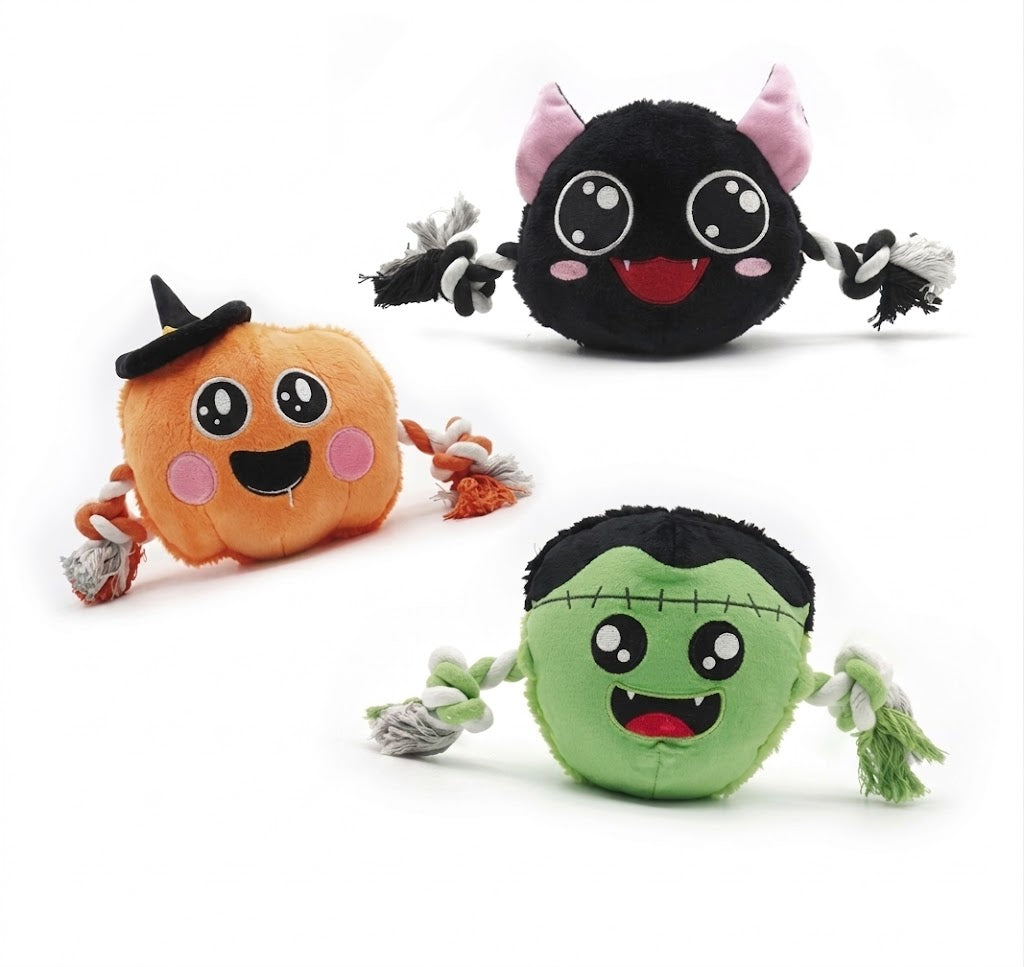 Croci – Peluche pour chien – Compagnons d'Halloween avec corde – 23,5 cm - Coloris aléatoire
