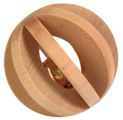 Trixie Bal Hout Met Bel 6 Cm