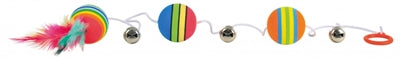Trixie – Jouet pour chat – Balles arc-en-ciel sur cordon élastique – 80 cm - Caractéristiques