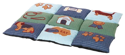 Trixie – Accessoire pour chien – Coussin Patchwork Bleu/Vert – 80 x 55 cm - Caractéristiques