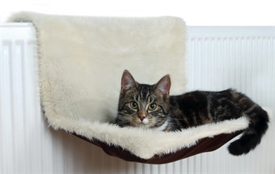 Trixie – Couchage pour chat – Hamac de radiateur velours et peluche crème/marron – 45x26x31 cm - Caractéristiques