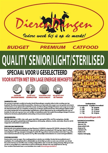 Budget Premium Quality – Croquettes pour chat sénior ou stérilisé – 15 kg - Caractéristiques