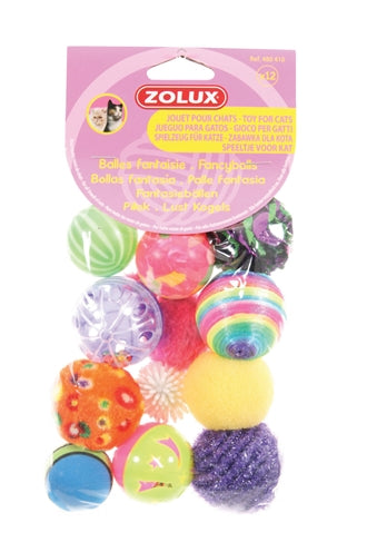 Zolux – Jouet pour chat – Balle colorée Fancy – 12 pièces - Caractéristiques