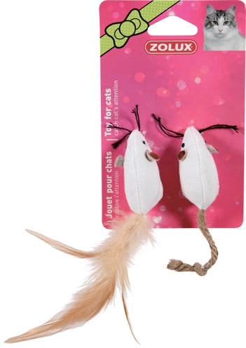 Zolux – Jouet pour chat – Souris en toile – 5 cm – 2 pièces - Caractéristiques