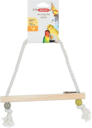Zolux Schommel Hout Met Touw Assorti 22X1,5X27 Cm