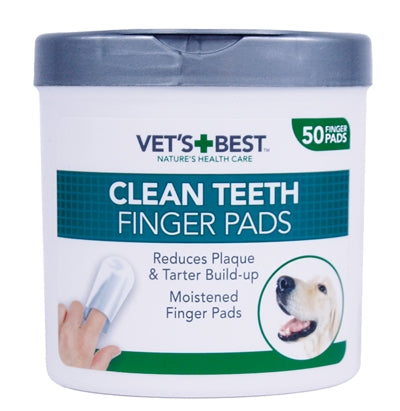 Vet's Best – Brosse à dents pour chien – Lingette de doigt nettoyante – 50 pièces - Caractéristiques