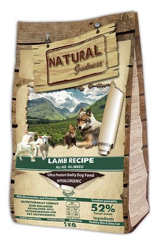 Natural Greatness – Croquettes pour chien – Recette à l’Agneau – 2 kg - Caractéristiques