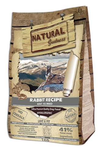 Natural Greatness – Croquettes pour chien – Recette au Lapin Light & Fit – 2 kg - Caractéristiques