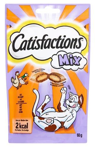 Catisfactions – Friandises pour chat – Bouchée croquante au poulet et au canard - Caractéristiques