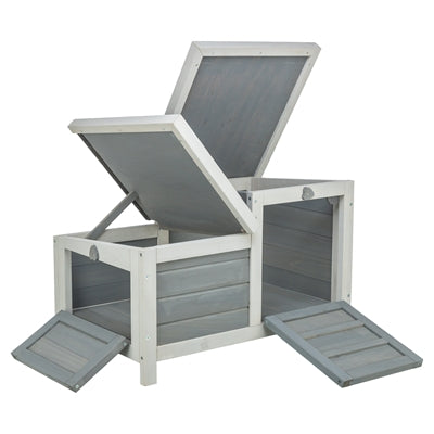 Trixie Knaagdierhuis Met 2 Ingangen Grijs / Wit 70X45X43 Cm