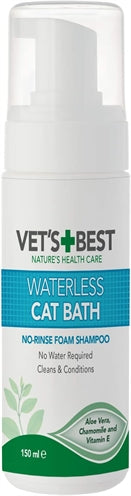 Vet's Best – Shampoing sec pour chat – Bain sans eau pour chat – 150 ml - Caractéristiques