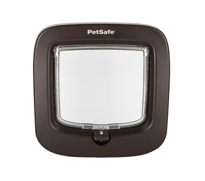 PetSafe – Chatière manuelle pour chat – Brun – 21,9 x 21,9 cm