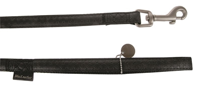 Zolux – Laisse pour chien – Laisse Mac Leather - noire – 15 mm x 120 cm - Caractéristiques