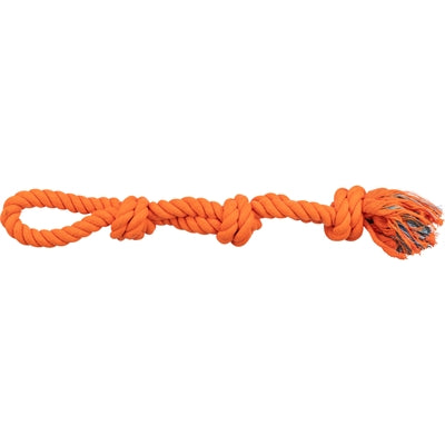 Trixie – Jouet pour chien – Corde à lancer à 3 nœuds orange – 60 cm - Caractéristiques