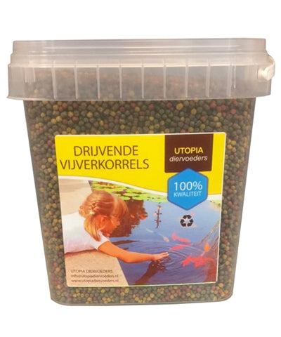 Utopia – Aliment complet pour poisson – Granulés flottants pour bassin – 1 kg - Caractéristiques