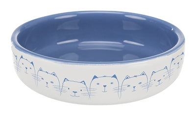 Trixie – Gamelle pour chat à face plate – Bleu clair / Blanc – 15 cm - Caractéristiques