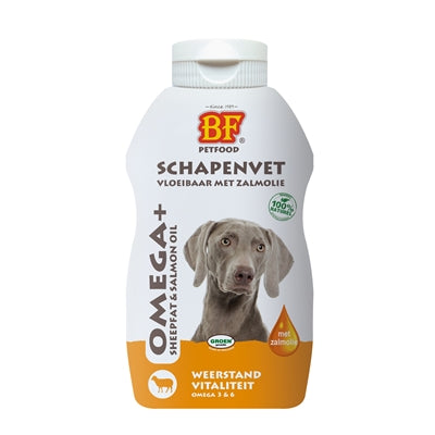 BF Petfood – Complément alimentaire pour chien – Graisse de mouton liquide et huile de saumon - Caractéristiques