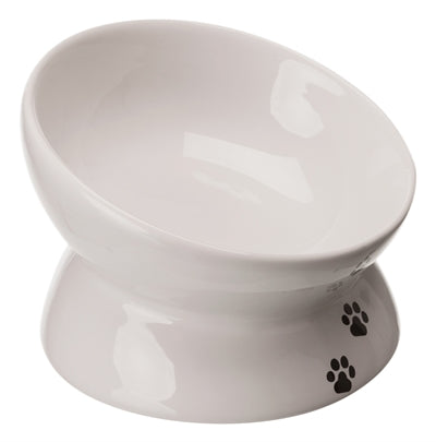 Trixie – Accessoire pour chat – Gamelle en céramique surélevée blanche – 13 cm - Caractéristiques