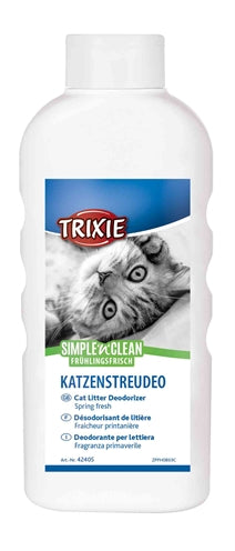 Trixie Simple 'n' Clean – Désodorisant pour litière pour chat – Parfum Fraîcheur de Printemps – 750 g - Caractéristiques