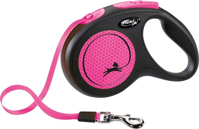 Flexi – Laisse pour chien – Laisse enrouleur New Neon Tape Noir / Rose - Caractéristiques