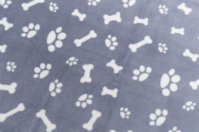 Trixie Hondendeken Kenny Fleece Bot / Pootjes Blauw 150X100 Cm