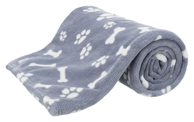 Trixie Hondendeken Kenny Fleece Bot / Pootjes Blauw 150X100 Cm