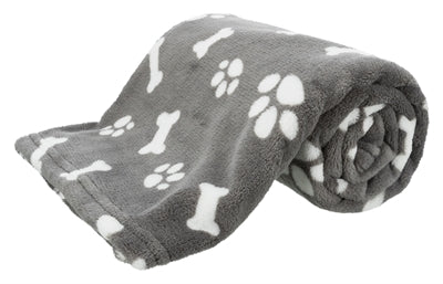 Trixie Hondendeken Kenny Fleece Bot / Pootjes Grijs 150X100 Cm