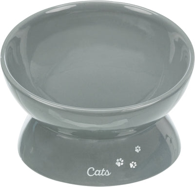 Trixie – Accessoire pour chat – Gamelle XXL en céramique surélevée grise – 17 cm - Caractéristiques
