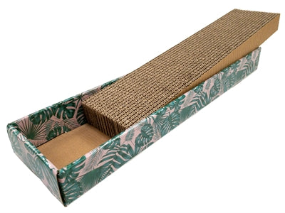 Croci – Griffoir pour chat – Planche en carton Feuilles Vertes – 48 x 12,5 x 5 cm - Caractéristiques