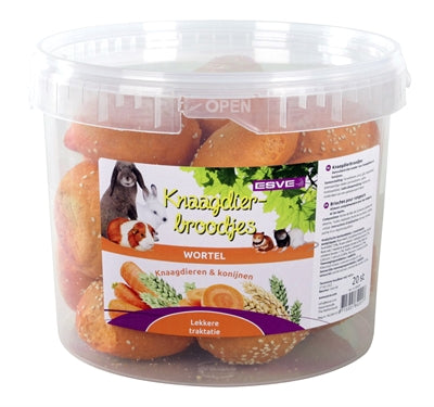Esve – Fiandises pour rongeur – Petits pains à la carotte – 20 Pièces - Caractéristiques