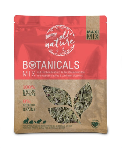 Bunny Nature – Friandises pour rongeur – Maxi Mix Feuilles de framboisier et Fleurs de bleuet – 400 g - Caractéristiques
