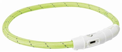 Trixie Lichtgevende Halsband Hond Flash Usb Tpu / Nylon Groen 35X0,7 Cm