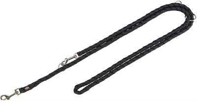 Trixie – Laisse pour chien – Laisse réglable en sangle tressée ronde noire - Caractéristiques